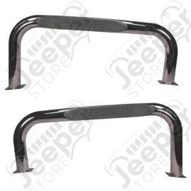Side Step Kit, Stainless Steel, Tubular; 76-83 Jeep CJ