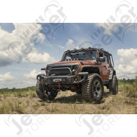 Spartacus Bumper Kit, Over-Rider/Tire Carrier/Grille; 07-18 Wrangler