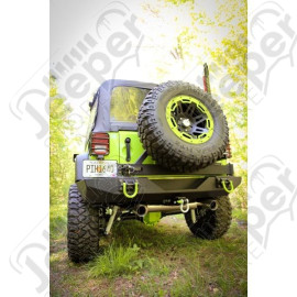 XHD Bumper, Rear, Textured Black; 07-18 Jeep Wrangler JK