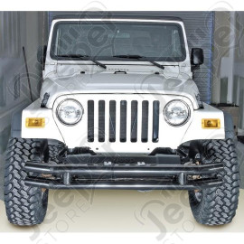 Double Tube Bumper, Front, 3 Inch; 76-06 Jeep CJ/Wrangler YJ/TJ