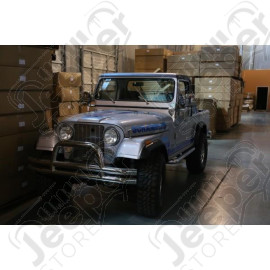 Double Tube Bumper, Front, 3 Inch, Stainless Steel; 76-06 CJ/YJ/TJ