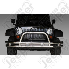 Tube Bumper, Front, 3 Inch, Stainless Steel; 07-18 Jeep Wrangler JK