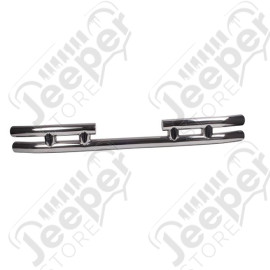 Double Tube Bumper, Rear, 3 Inch, Stainless; 87-06 Wrangler YJ/TJ