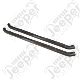 3-Inch Round Side Step, Blk; 18-20 Wrangler JL, 4Dr