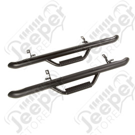 Spartan Nerf Bar Kit, Textured Black; 07-11 Jeep Wrangler JK, 2 Door