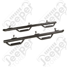 Spartan Nerf Bar Kit, Textured Black; 07-18 Jeep Wrangler JKU, 4 Door