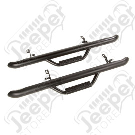 Spartan Nerf Bar Kit, Textured Black; 12-18 Jeep Wrangler JK, 2 Door