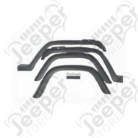 Fender Flare Kit, 4 Piece, Factory Style; 87-95 Jeep Wrangler YJ