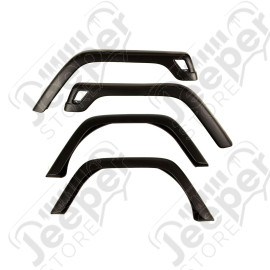 Fender Flare Kit, 4 Piece, Factory Style; 97-06 Jeep Wrangler TJ