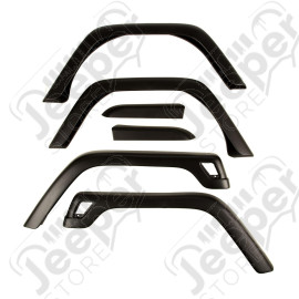 Fender Flare Kit, 6 Piece, Factory Style; 97-06 Jeep Wrangler TJ
