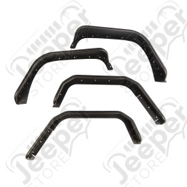 Steel Tube Fender Flares; F/R Set; 07-18 Wrangler JK