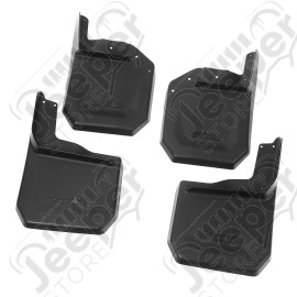 Splash Guard Kit, 4 Piece, Black; 07-18 Jeep Wrangler JK