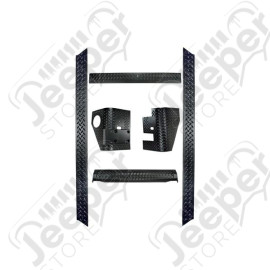 Kit de 6 protections plastique pour caisse Jeep Wrangler TJ