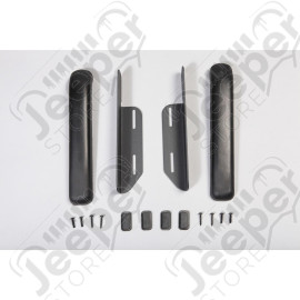 Door Armrest Kit, Full Doors, Black; 97-06 Jeep Wrangler TJ