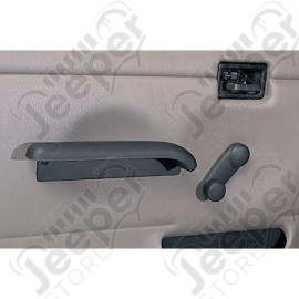 Door Armrest Kit, Full Doors, Black; 97-06 Jeep Wrangler TJ