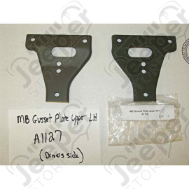 Bumper Gusset, Front, Left, Upper; 41-45 Willys MB/Ford GPW