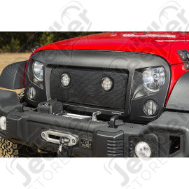 Spartan Grille Insert Kit, Dual 3.5" LEDs; 07-18 Wrangler
