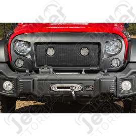 Spartan Grille Insert Kit, Dual 3.5" LEDs; 07-18 Wrangler