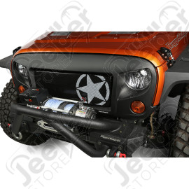 Spartan Grille Insert, Military Star; 07-18 Jeep Wrangler JK