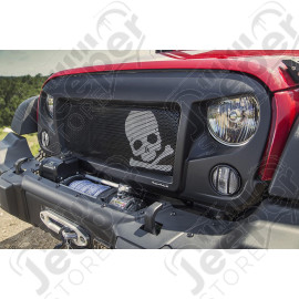 Spartan Grille Insert, Skull; 07-18 Jeep Wrangler JK