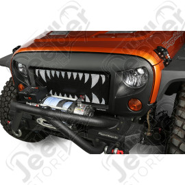 Spartan Grille Insert, Land Shark; 07-18 Jeep Wrangler JK