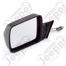 Door Mirror, Left, Black; 84-96 Jeep Cherokee XJ