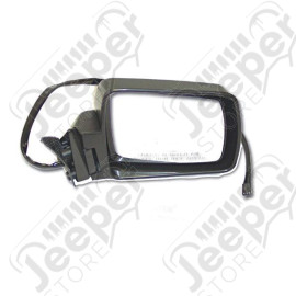 Door Mirror, Right, Power, Folding, Black; 84-96 Jeep Cherokee XJ