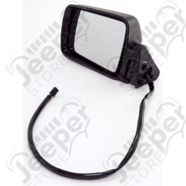 Door Mirror, Left, Power, Folding, Black; 84-96 Jeep Cherokee XJ