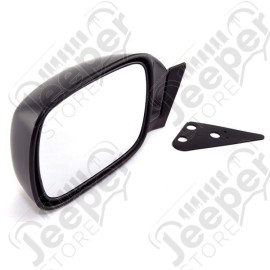 Door Mirror, Left, Black; 97-01 Jeep Cherokee XJ