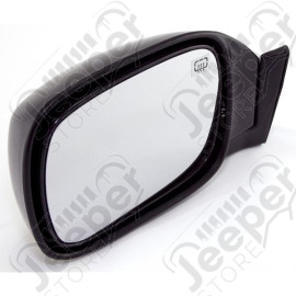 Door Mirror, Left, Black; 97-01 Jeep Cherokee XJ