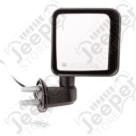 Door Mirror, Right, Power, Heated, Black; 15-18 Jeep Wrangler JK