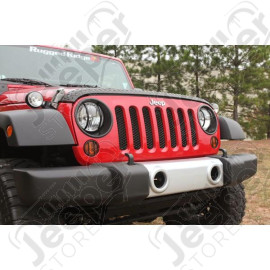 Bumper Applique, Front, Silver; 07-18 Jeep Wrangler JK