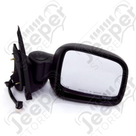 Door Mirror, Right, Power, Heated, Black; 02-07 Jeep Liberty KJ