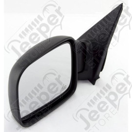 Door Mirror, Left, Power, Heated, Black; 02-07 Jeep Liberty KJ
