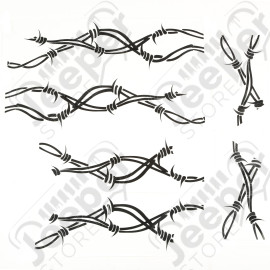 Decal Kit, Side Pair, Barbed Wire; 07-18 Jeep Wrangler JK