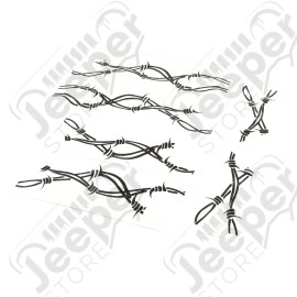 Decal Kit, Side Pair, Barbed Wire; 07-18 Jeep Wrangler JK