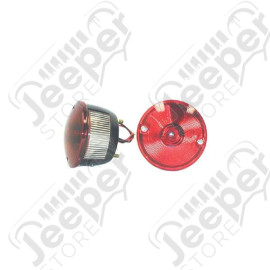Tail Light Assembly, Left, Round; 45-75 Willys/CJ