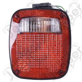 Tail Light Assembly, Left, Black; 91-97 Jeep Wrangler YJ/TJ