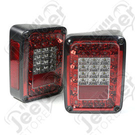 Tail Light Kit, LED, Smoke; 07-18 Jeep Wrangler JK