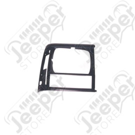 Headlight Bezel, Left, Black; 91-96 Jeep Cherokee XJ