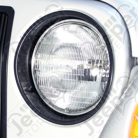Headlight Bezel Kit, Black; 97-06 Jeep Wrangler TJ