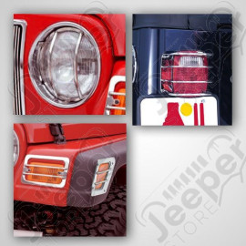 Euro Guard Kit, Stainless Steel, 8 Piece; 97-06 Jeep Wrangler TJ