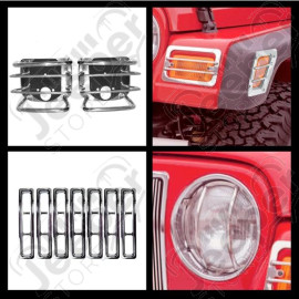 Euro Guard Kit, Stainless Steel, 17 Piece; 97-06 Jeep Wrangler TJ