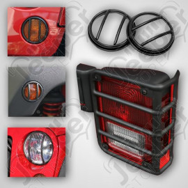 Euro Guard Kit, Black, 10 Piece; 07-18 Jeep Wrangler JK/JKU