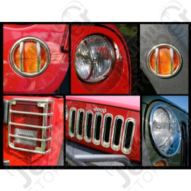 Euro Guard Kit, Chrome, 18 Piece; 07-18 Jeep Wrangler JK/JKU