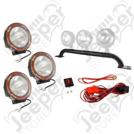 Light Bar Kit, Bumper Mounted; 07-18 Jeep Wrangler JK
