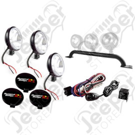 Light Bar Kit, Bumper Mounted; 07-18 Jeep Wrangler JK