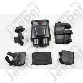 Roll Bar Storage Kit, Interior, Black; 07-10 Jeep Wrangler JK