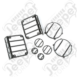 Euro Guard Kit, 8 Piece, Textured Black; 07-18 Jeep Wrangler JK