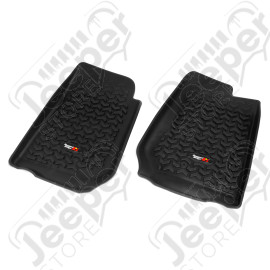 All Terrain Floor Liner, Front Pair, Black, RHD; 07-18 Wrangler JK/JKU